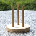 Double-Lantos Wooden Stand